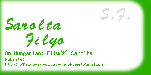 sarolta filyo business card